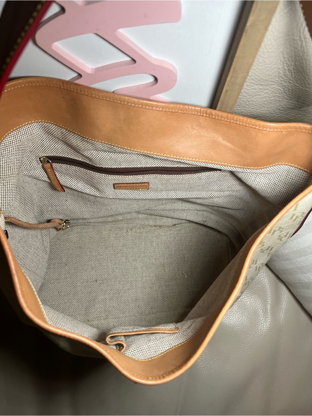 Vintage Dooney & Bourke Monogram Hobo Buckle Bag - Picture 9 of 12